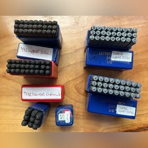 - New 5 sets Letter Punch arial -upper & lower/ comic sand upper & lower a…